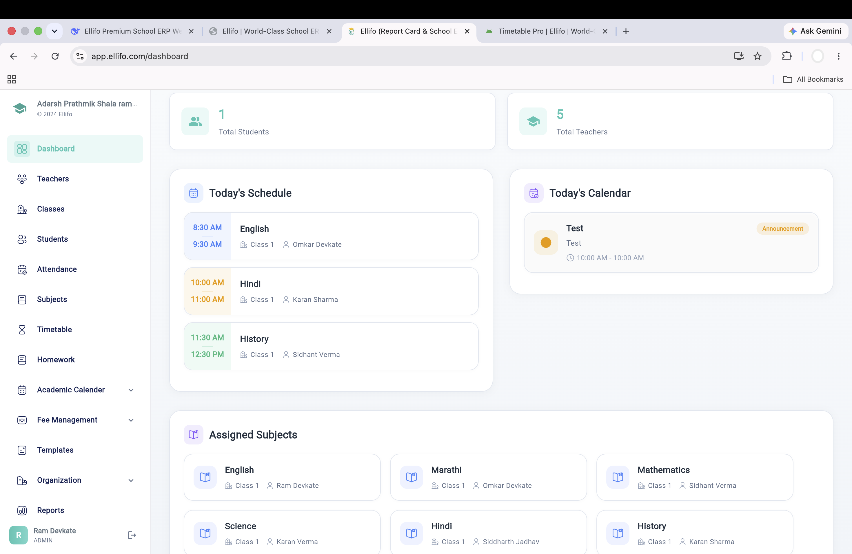 Ellifo Enterprise Dashboard