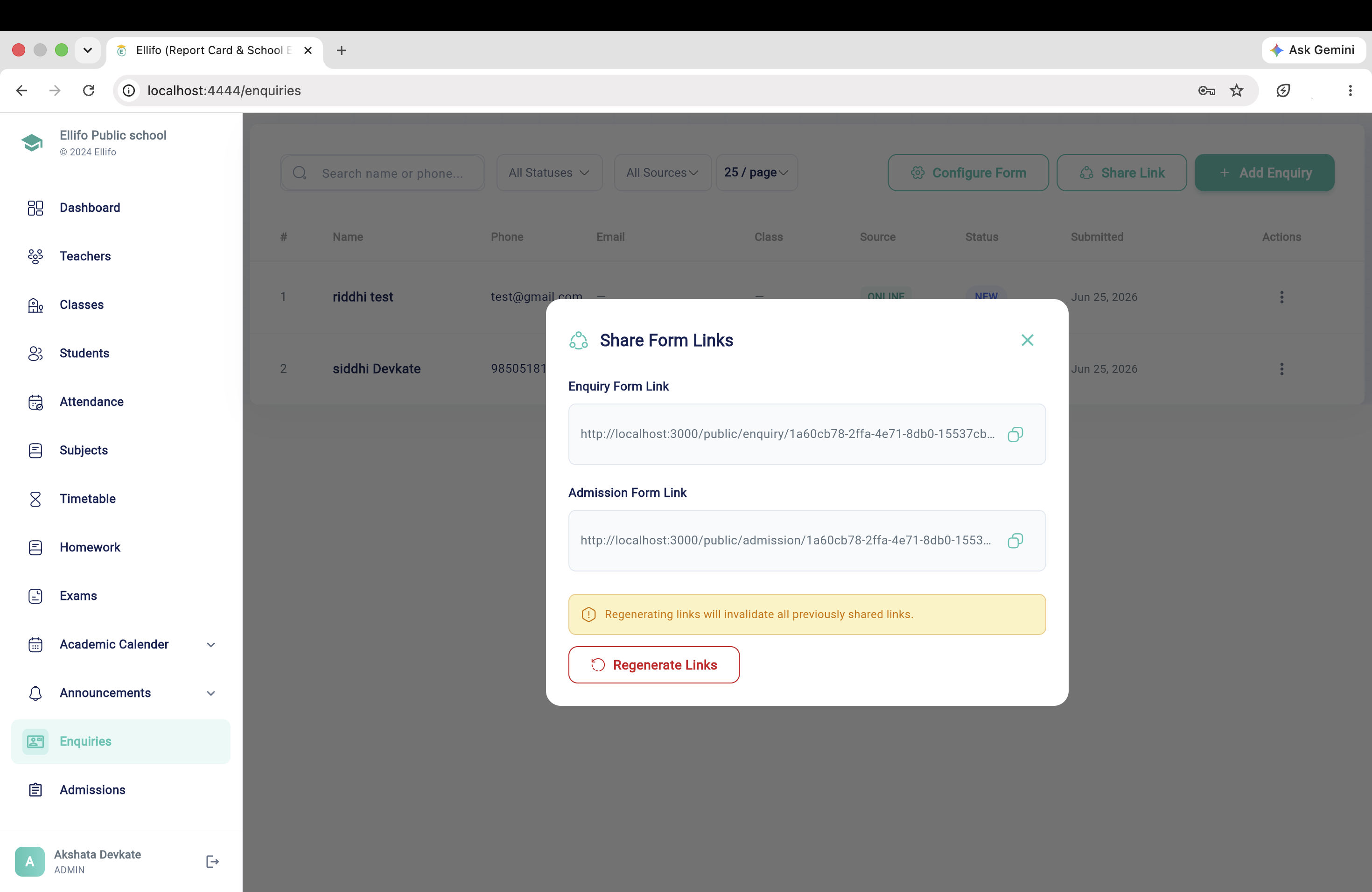 Dynamic Link Generation