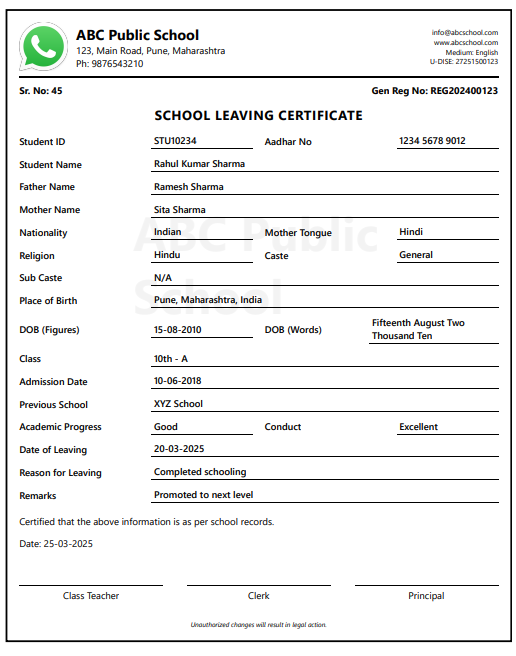 Leaving Certificate